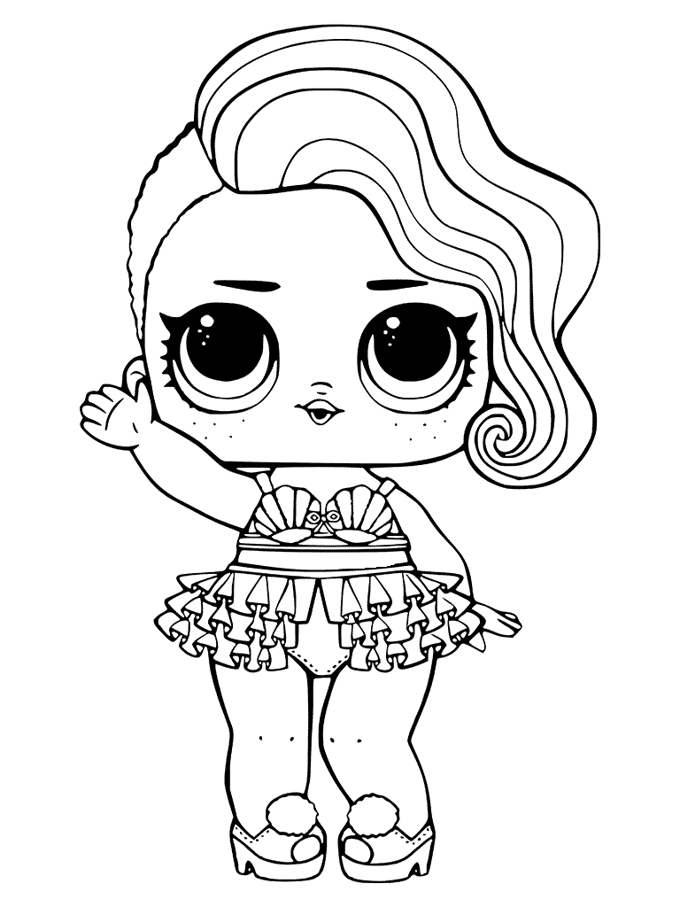 Dibujo de Tesoro Jajaja muñeca Sorpresa para Colorear