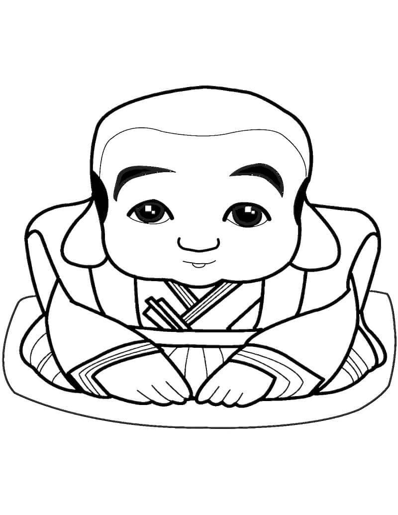 Dibujo de Fukusuke para Colorear