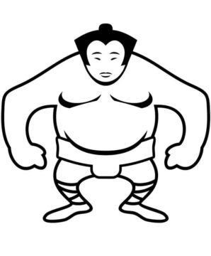 Dibujo de Sumo para Colorear