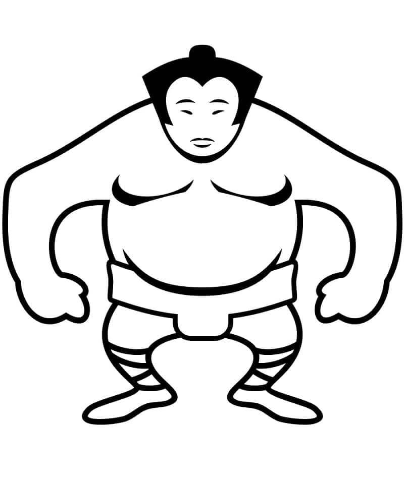 Dibujo de Sumo para Colorear