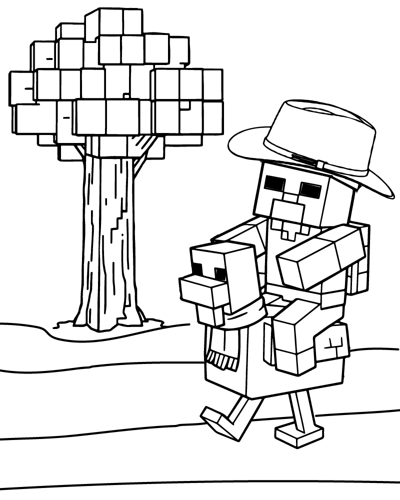 Dibujo de Imgi 14 Grow a Garden Chicken Jockey Coloring Page para Colorear