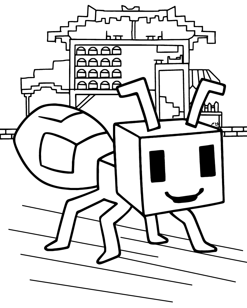 Dibujo de Imgi 2 Ants Grow a Garden Coloring Page para Colorear