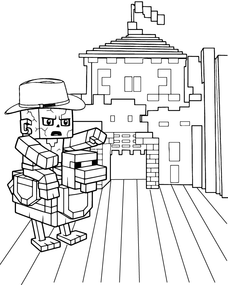 Dibujo de Imgi 8 Chicken Zombie Coloring Page para Colorear