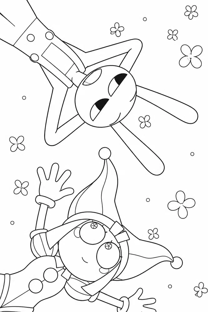 Dibujo de Jax en una Pose Flotando página para Colorear
