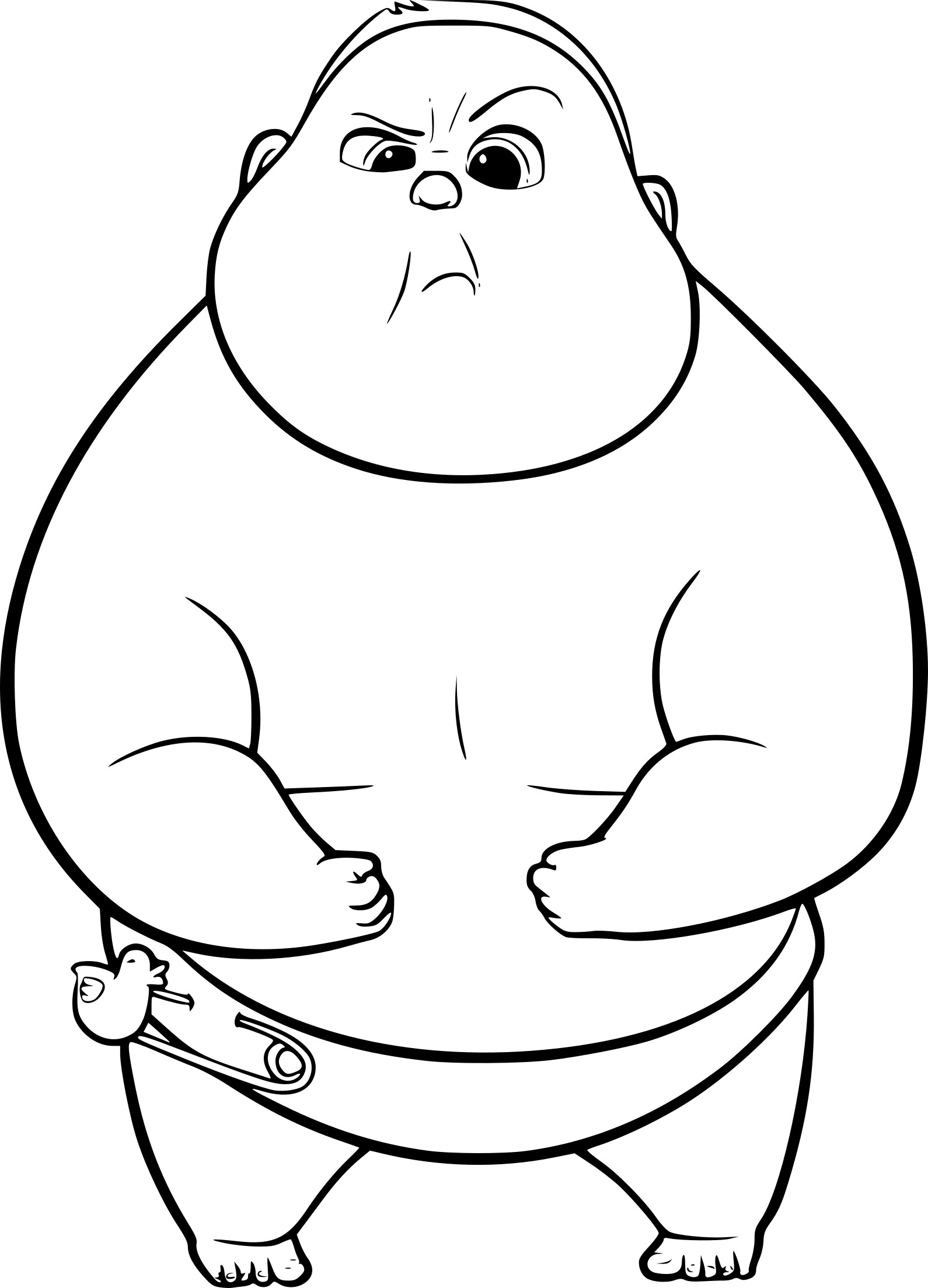 Dibujo de Bebé Gordo Grande para Colorear
