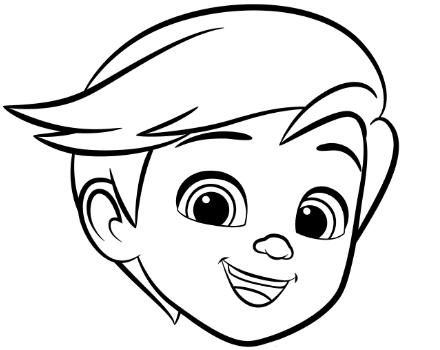 Dibujo de Cara de Tim para Colorear