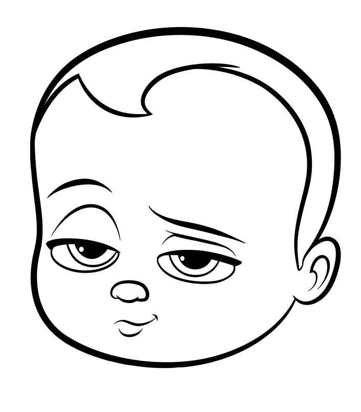 Dibujo de Cara del Bbebe Jefe para Colorear