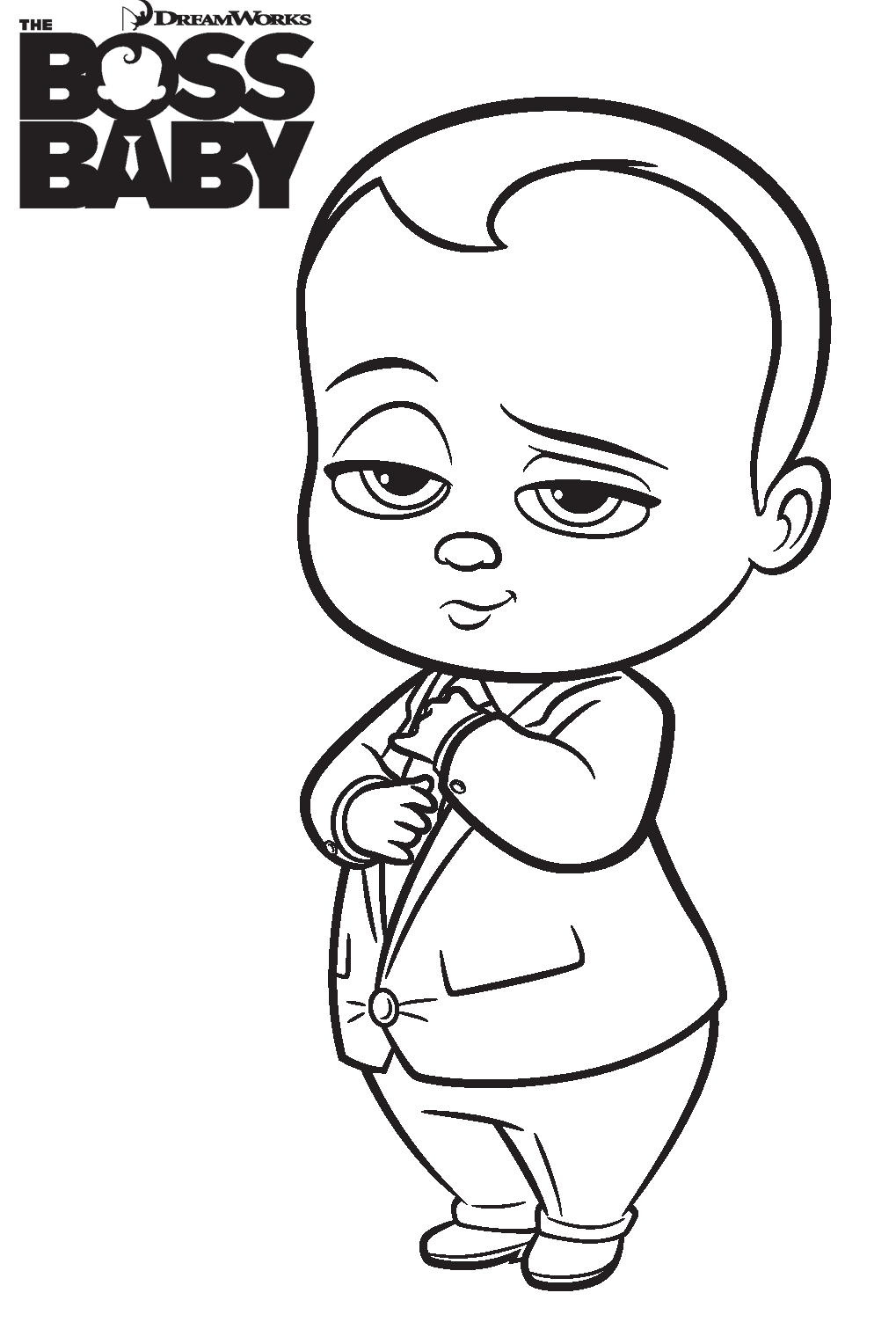 Dibujo de Guapo Jefe bebé para Colorear