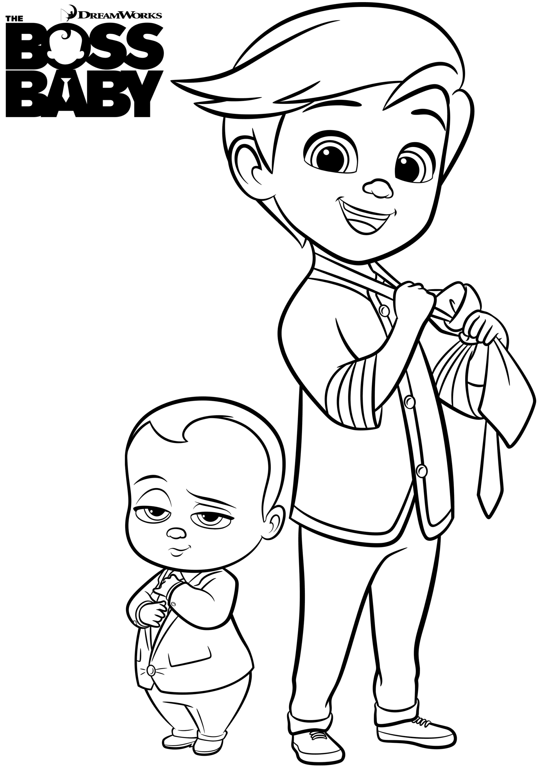Dibujo de Jefe bebé y Tim para Colorear