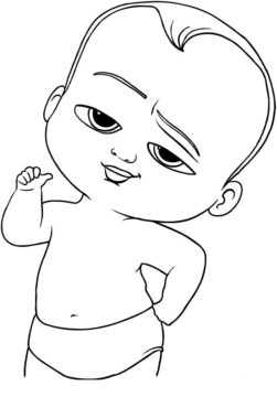 Dibujo de Panal con bebé Jefe para Colorear