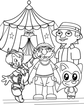 Dibujo de Imgi 11 Jeffy The Puppet And Clown Free Printable para Colorear