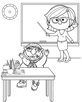 Dibujo de Imgi 13 Jeffy In School Coloring Page para Colorear