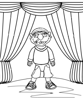 Dibujo de Imgi 14 Jeffy From Supermariologan Puppet At The Circus Coloring Page para Colorear