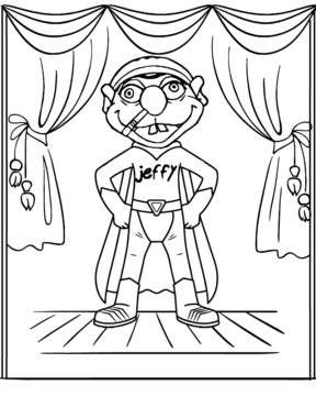 Dibujo de Imgi 15 Jeffy From Supermariologan Puppet Theater Coloring Page para Colorear