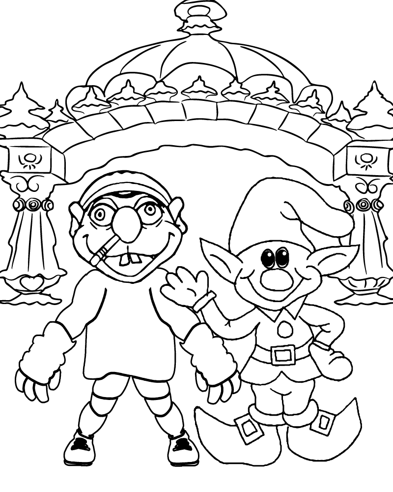 Dibujo de Imgi 3 Jeffy The Puppet Circus Show Coloring Page para Colorear
