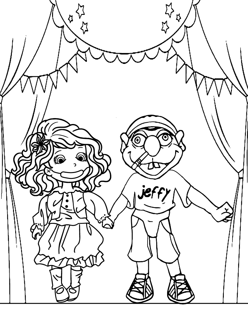 Dibujo de Imgi 6 Rosalina And Jeffy From Supermariologan Coloring Page para Colorear
