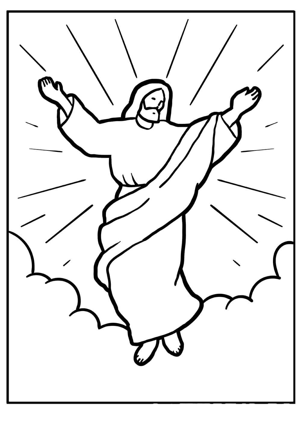 Dibujo de Bonito Jesús para Colorear