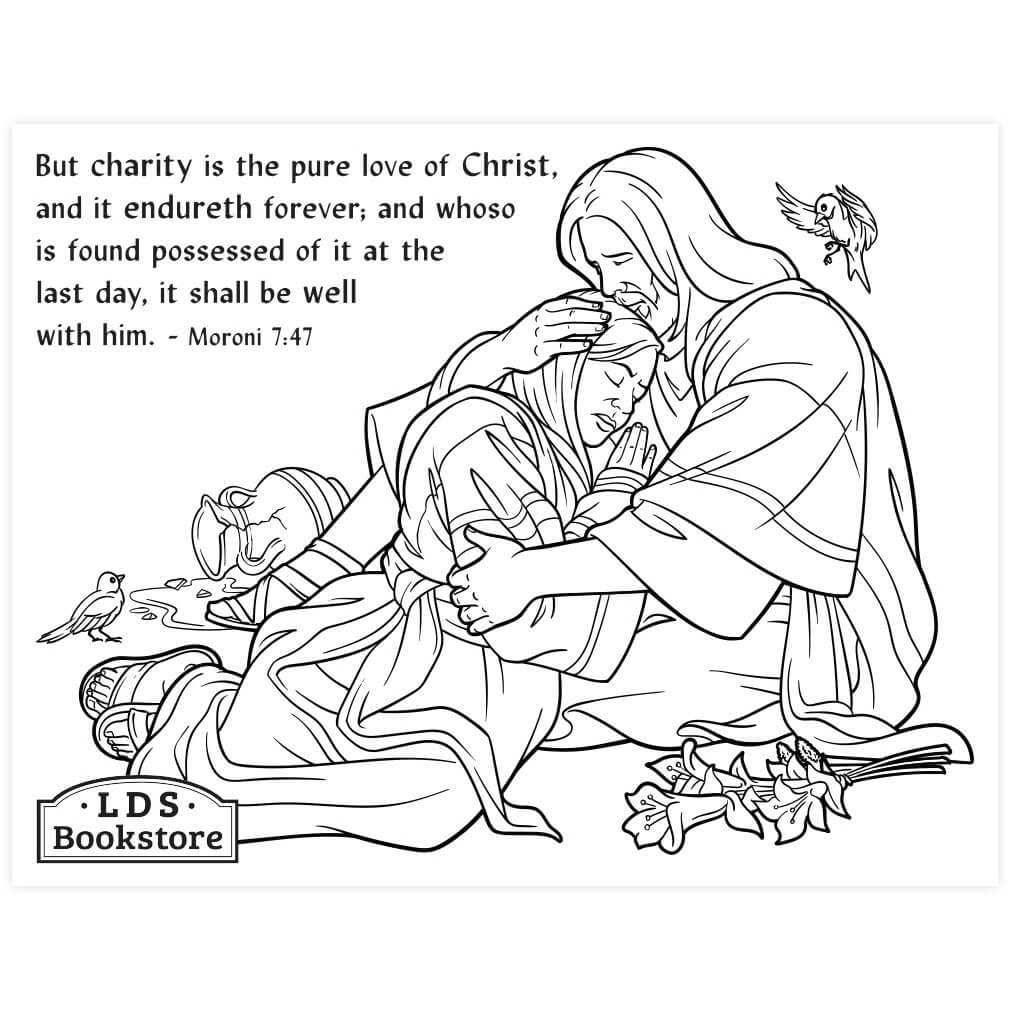 Dibujo de El Amor Puro de Cristo para Colorear