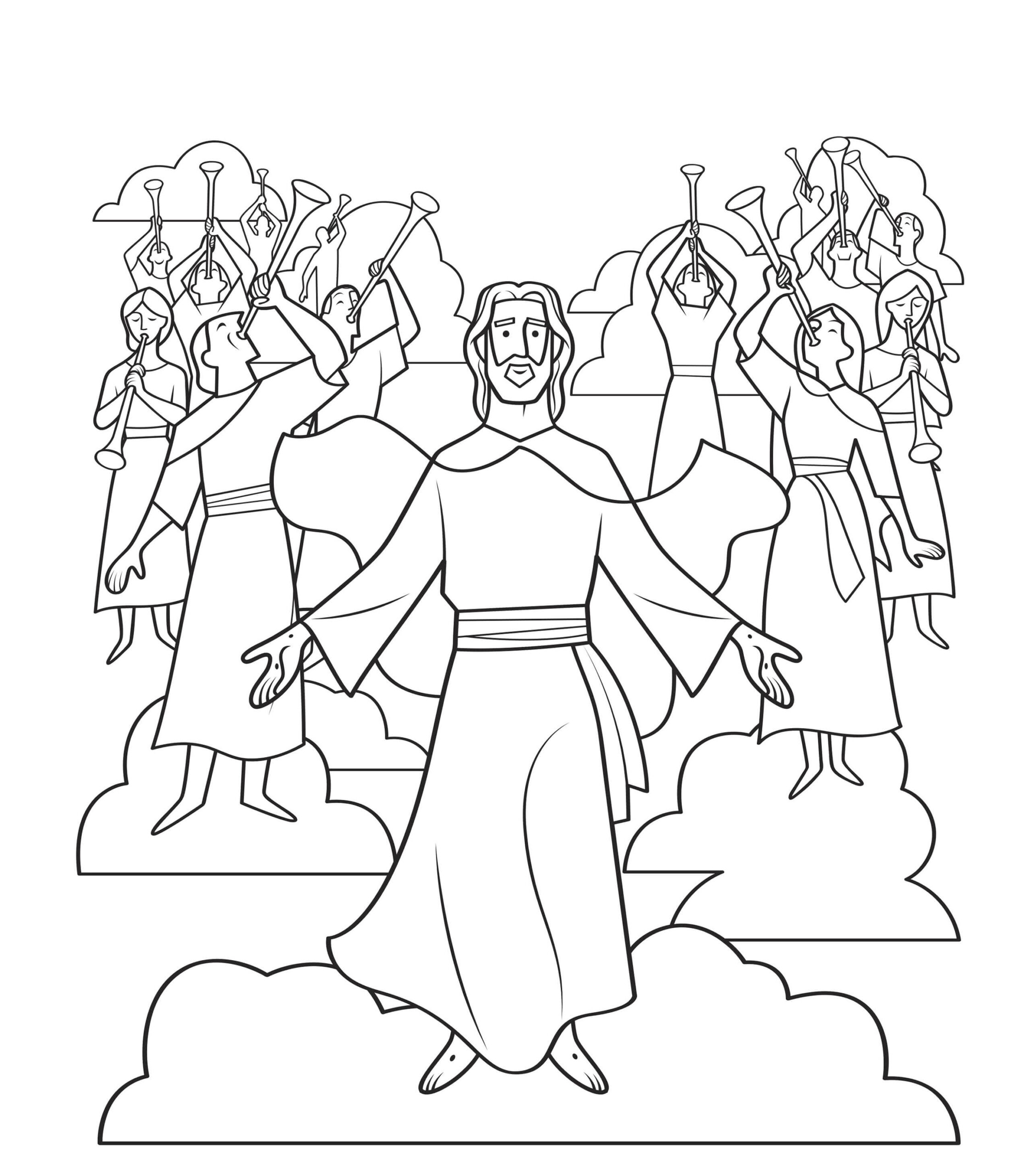 Dibujo de Gran Jesús Scaled para Colorear