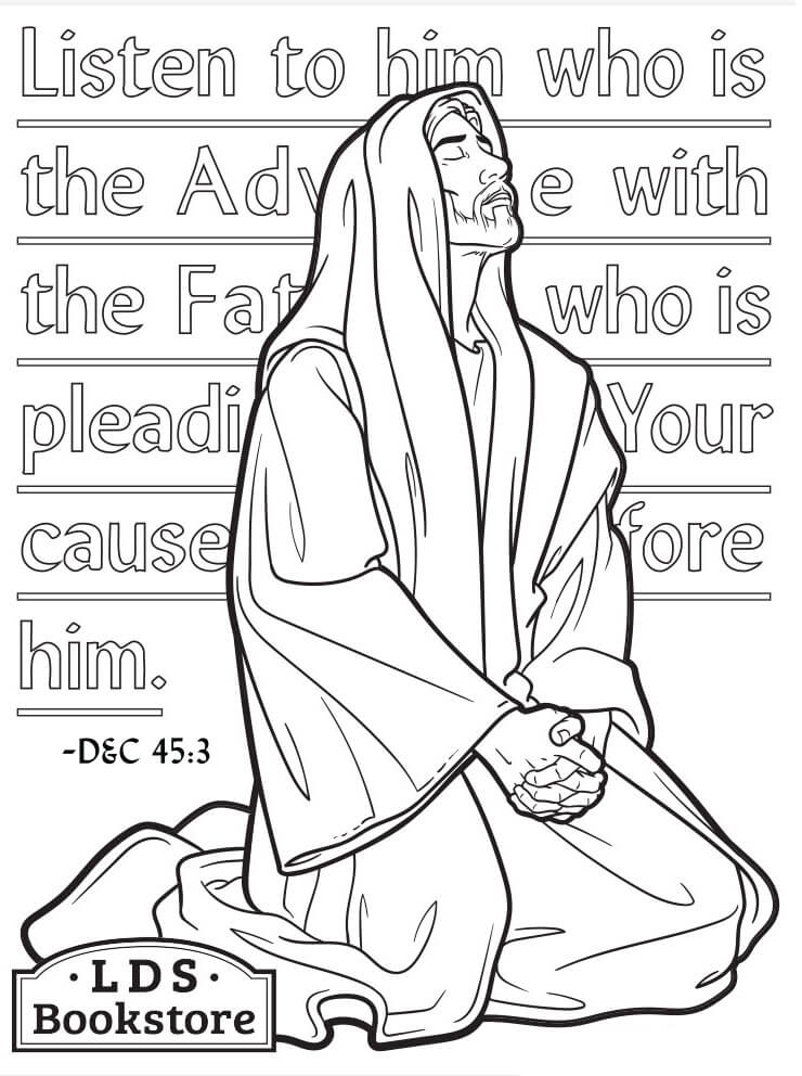Dibujo de Jesucristo Es Nuestro Defensor para Colorear