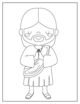Dibujo de Lindo Salvador Jesús para Colorear
