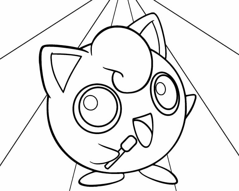 Dibujo de Cantando Jigglypuff para Colorear