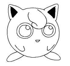 Dibujo de Jigglypuff Divertida para Colorear