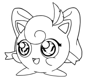 Dibujo de Precioso Jigglypuff para Colorear