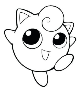 Dibujo de Salto Jigglypuff para Colorear