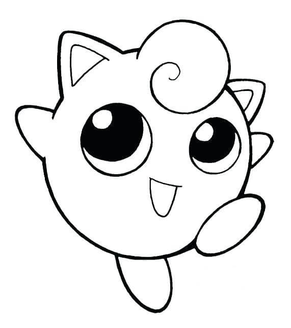 Dibujo de Salto Jigglypuff para Colorear