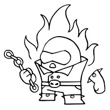 Dibujo de Among Us Piel Jinete Fantasma para Colorear