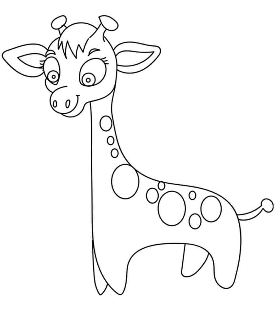 Dibujo de Gran Jirafa para Colorear