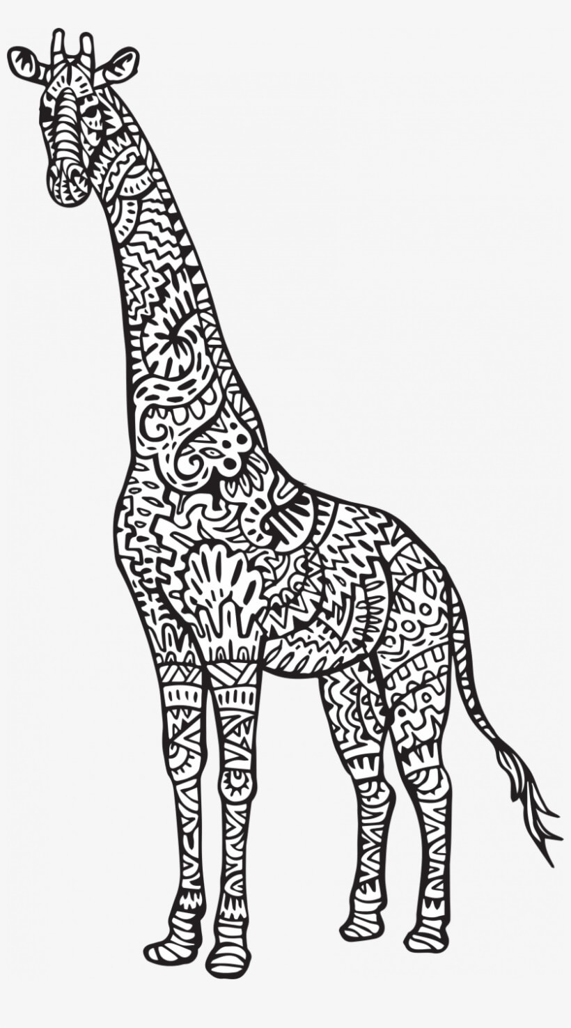 Dibujo de Jirafa Es para Adulto para Colorear