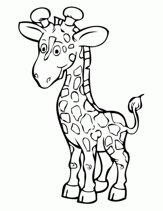 Dibujo de Jirafa Imprimible para Colorear