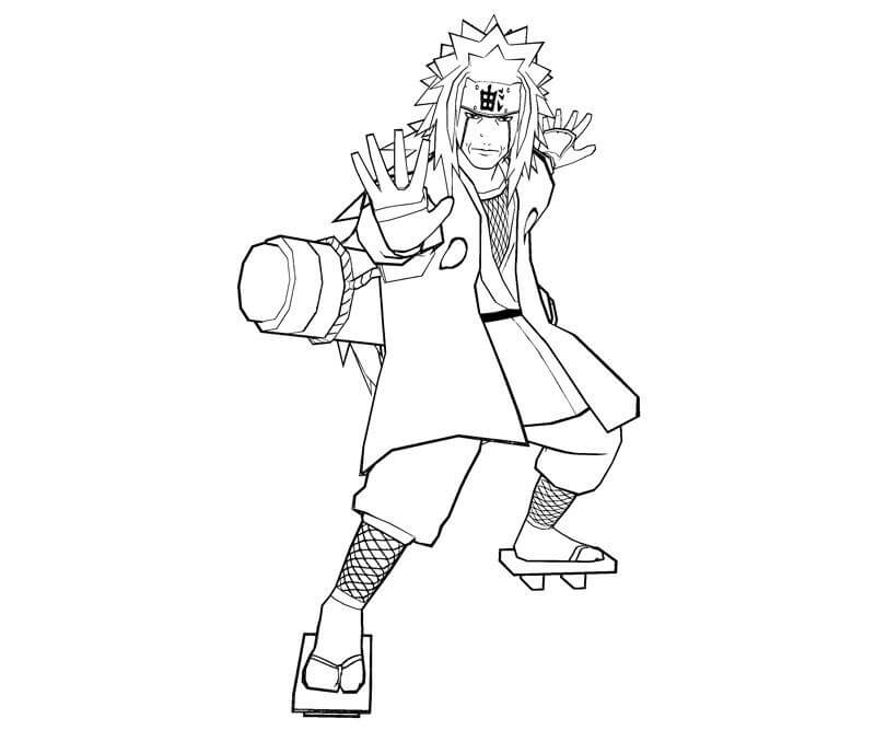 Dibujo de Bonito Jiraiya para Colorear