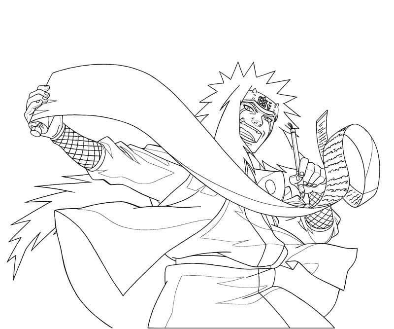 Dibujo de Escritura de Jiraiya para Colorear