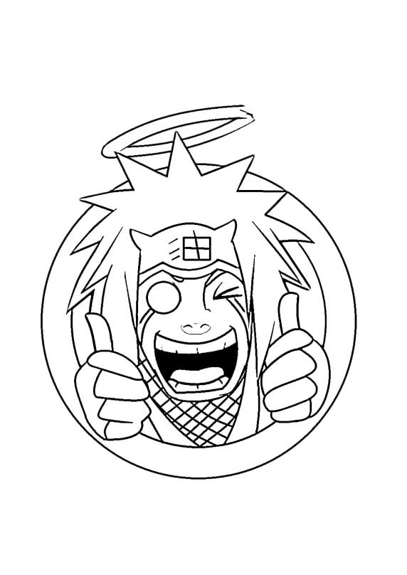 Dibujo de Jiraiya Divertido para Colorear