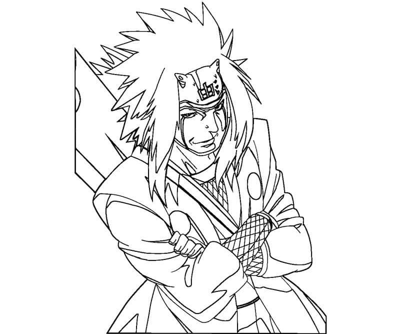 Dibujo de Jiraiya Perfecto para Colorear