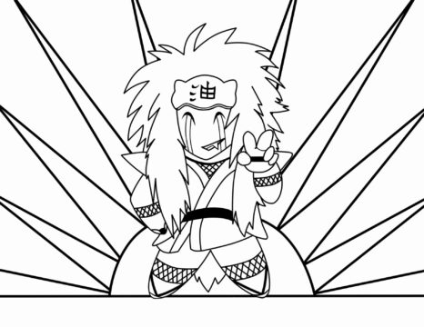 Dibujo de Lindo Jiraiya Llorando para Colorear