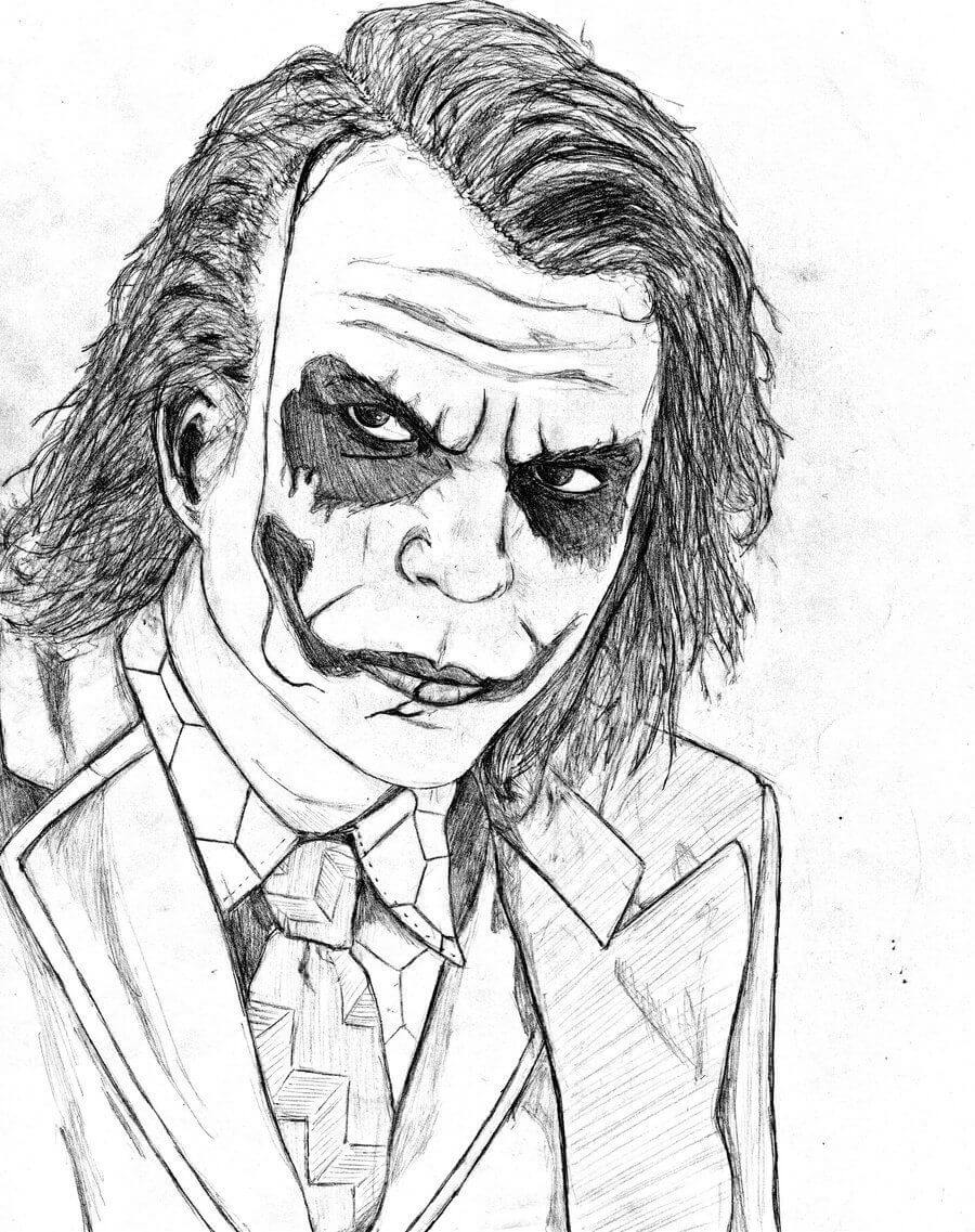 Dibujo de Cara Joker para Colorear