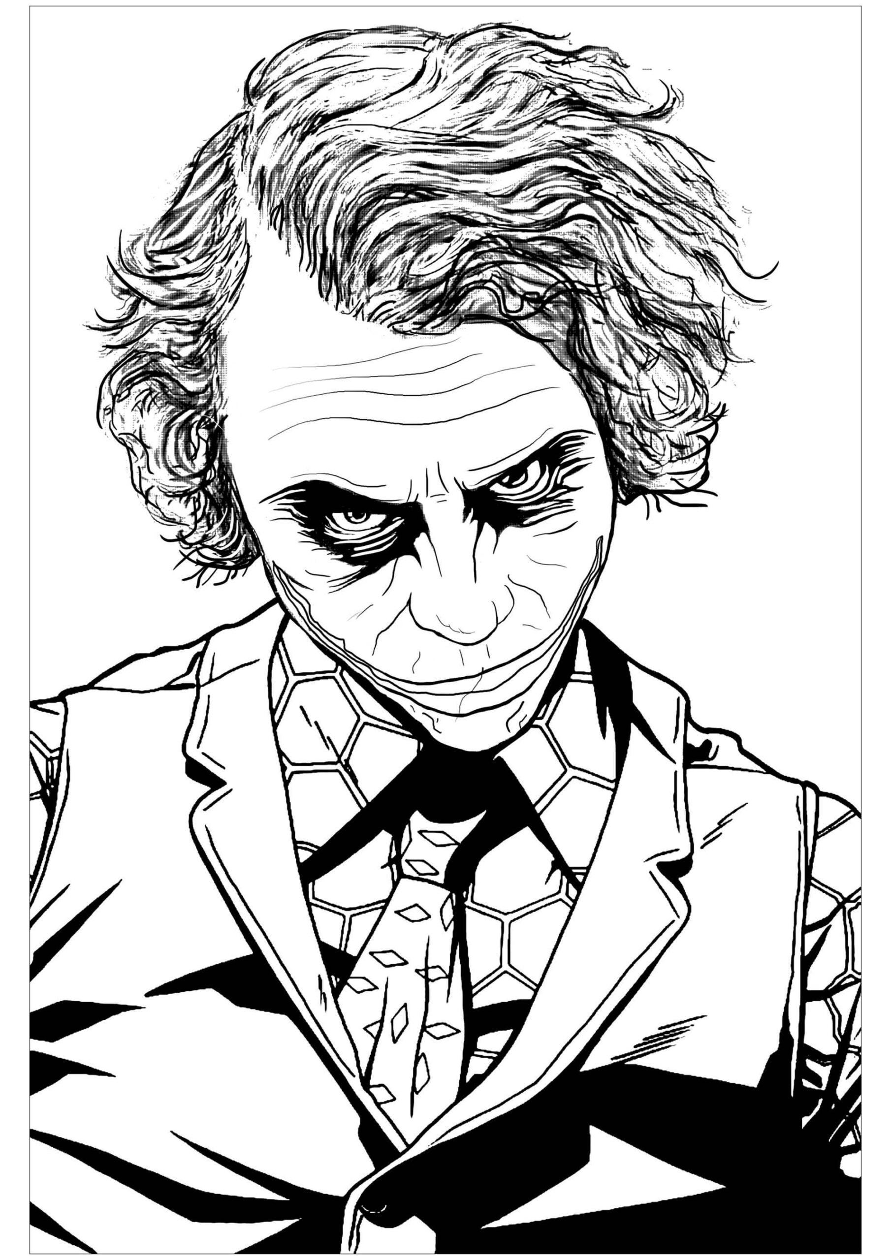 Dibujo de El Libro Mayor de Salud del Joker Scaled para Colorear