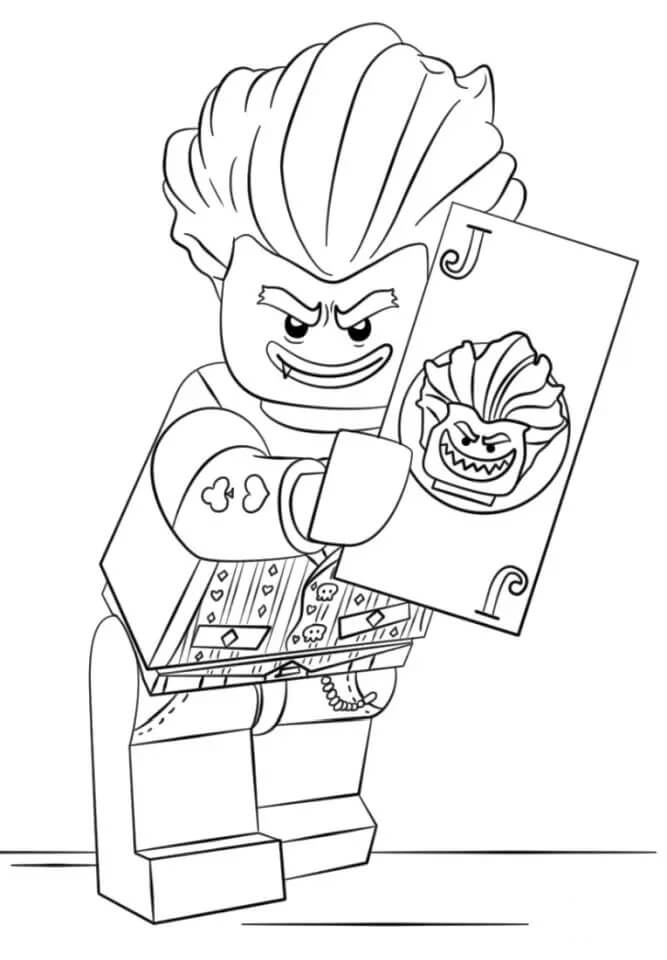 Dibujo de Impresionante Lego Joker para Colorear