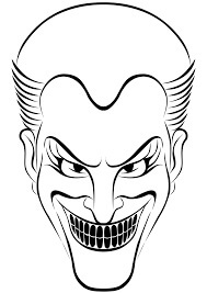 Dibujo de Joker de Cabeza para Colorear