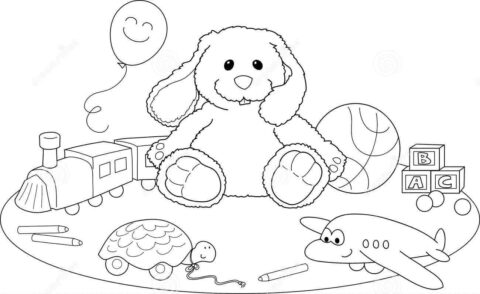 Dibujo de Juguete Kawaii para Colorear