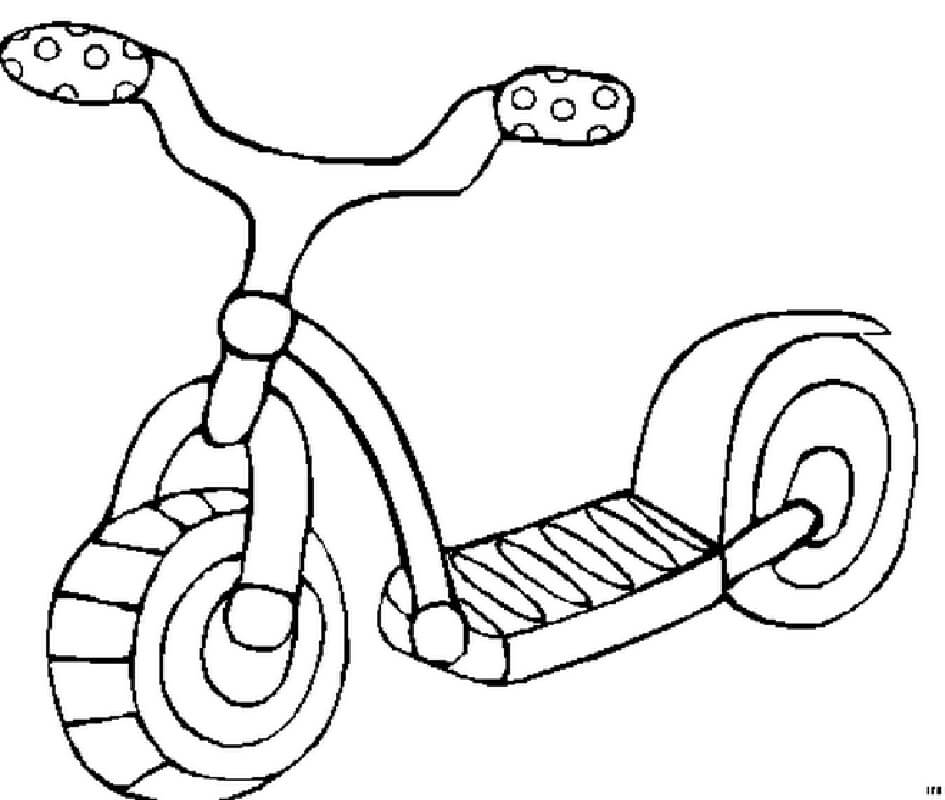Dibujo de Trineo de Juguete para Colorear