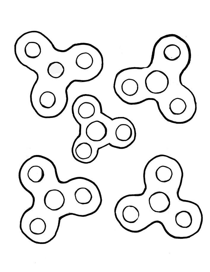Dibujo de Cinco Agitarse Hilandero para Colorear