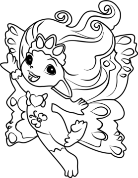 Dibujo de Feliz Princesa Crystella para Colorear