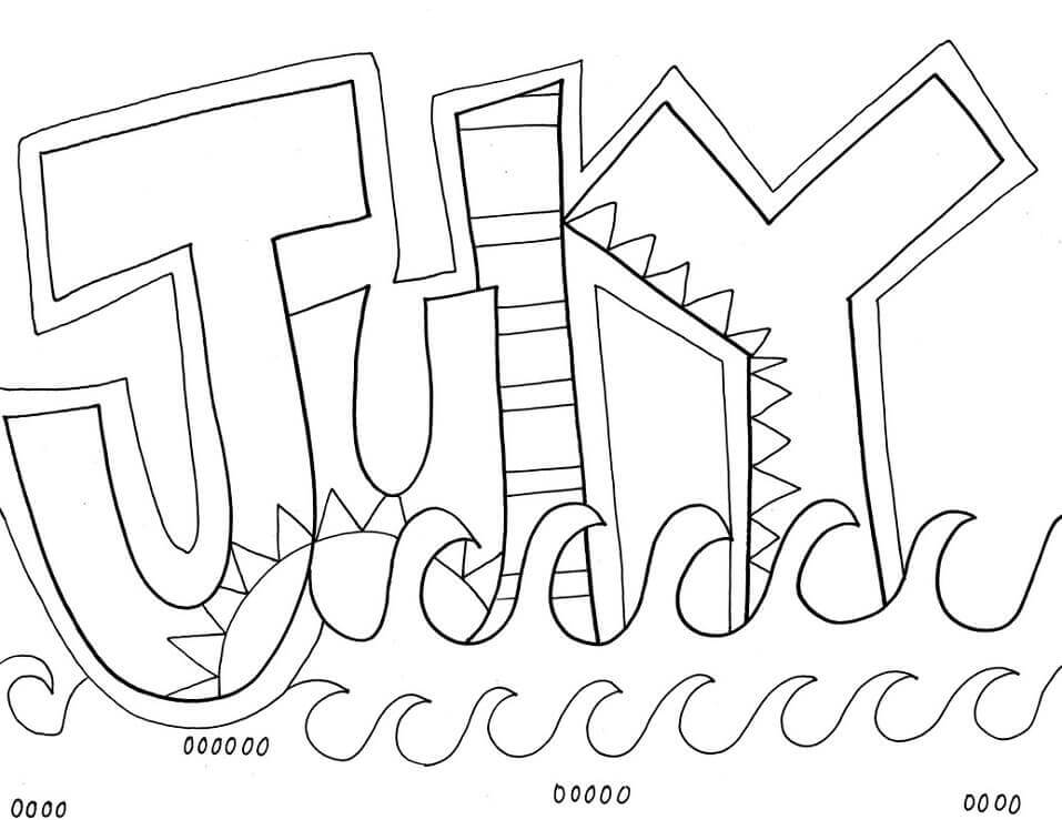 Dibujo de 1 de Julio para Colorear