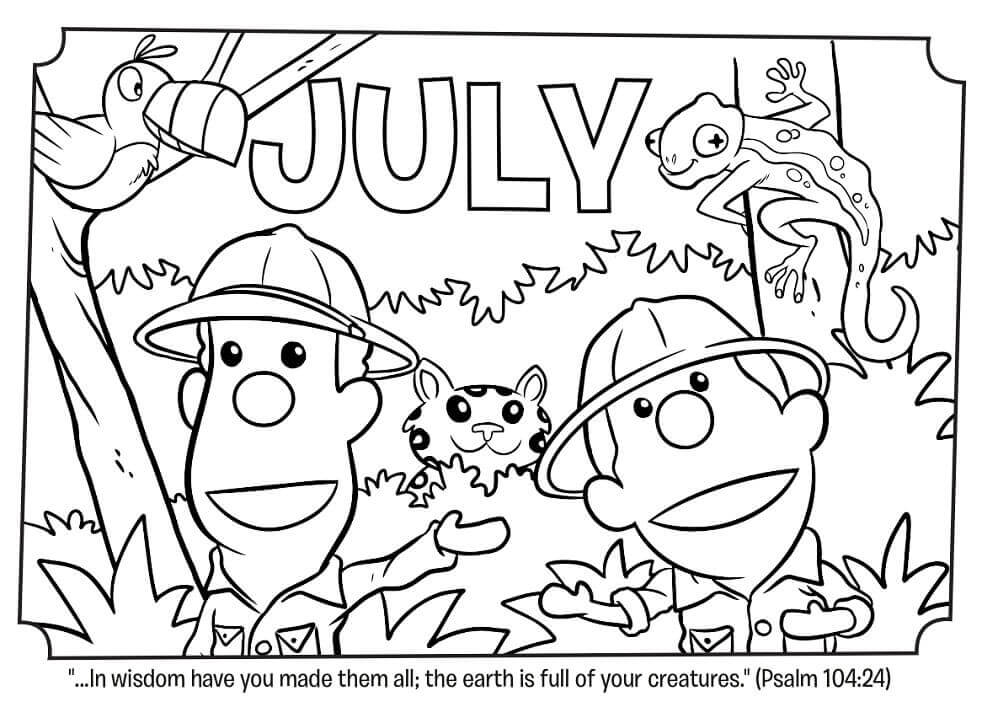 Dibujo de 3 de Julio para Colorear