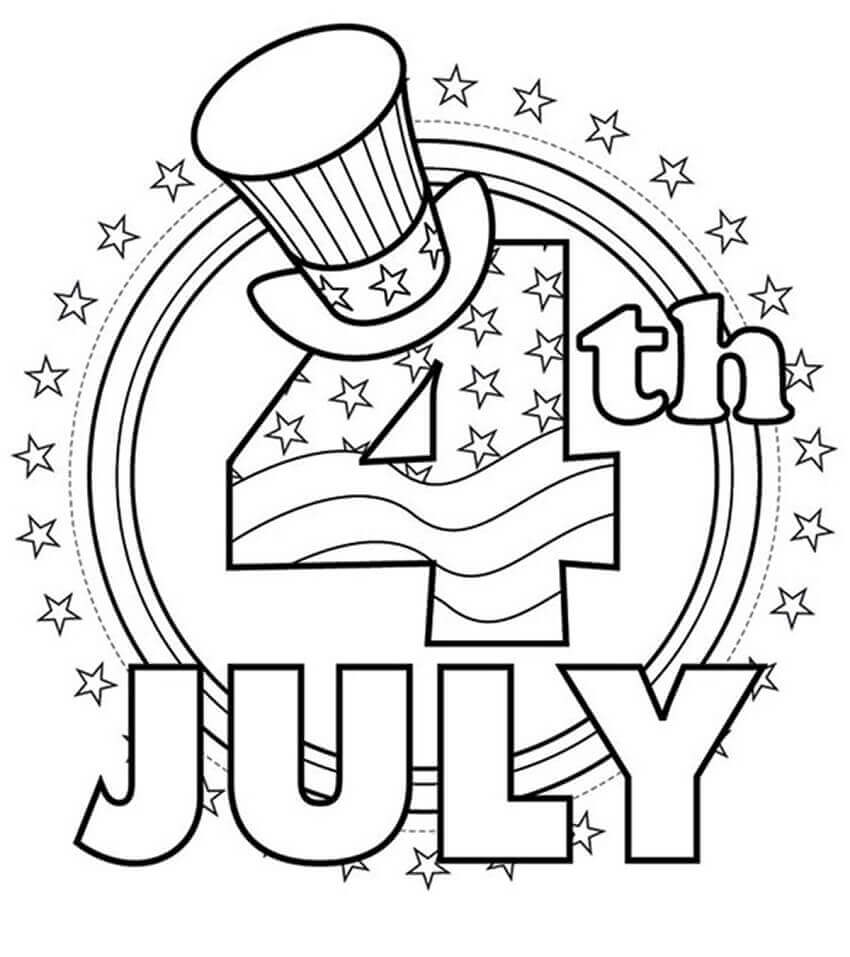 Dibujo de 4 de Julio para Colorear